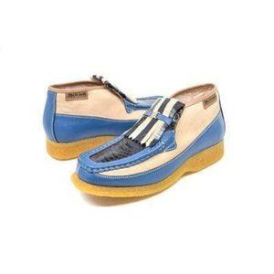 British Walkers Apollo 2 Men's Beige and Blue Leather and Snake Skin Combo